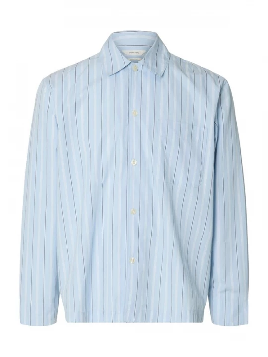 Foto van product SELECTED Overhemd 'SLHMurray' navy / lichtblauw / wit