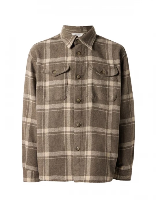 Foto van product SELECTED Overhemd 'SLHPABLO' bruin gemêleerd / wit
