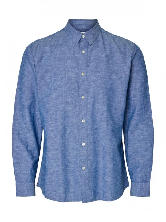 Foto van product SELECTED Overhemd 'SLHSUN' blauw gemêleerd