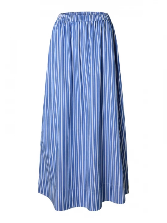 Foto van product SELECTED Rok 'SLFFia' royal blue / koningsblauw / wit