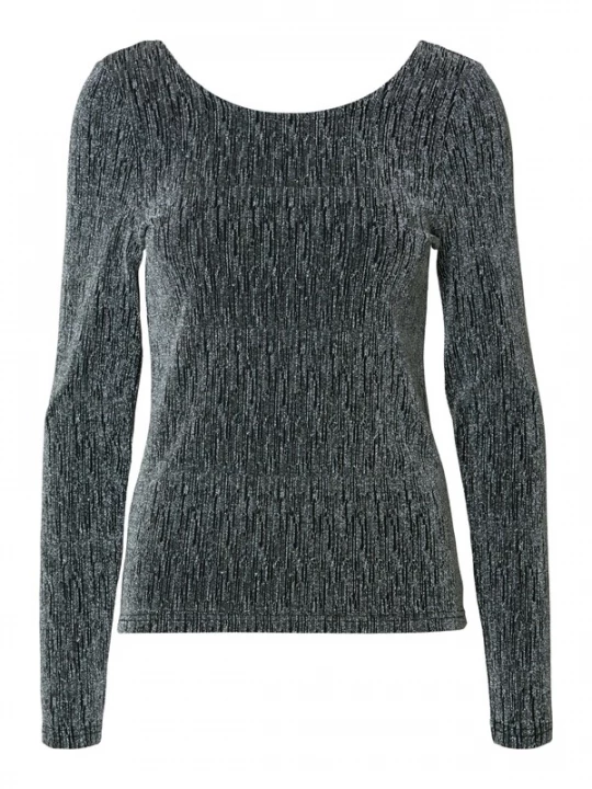 Foto van product SELECTED Shirt 'Anita' zwart / zilver