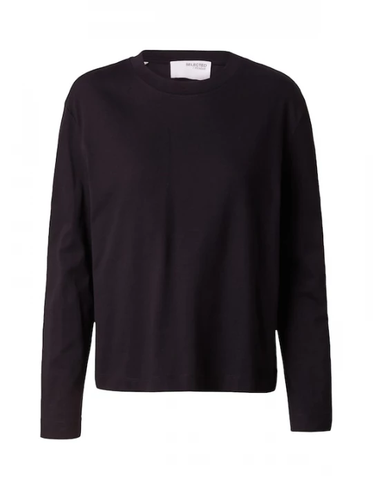 Foto van product SELECTED Shirt 'Essential' zwart
