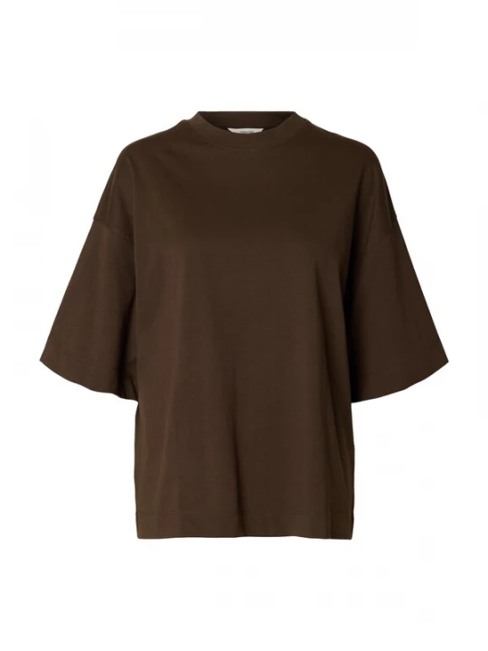 Foto van product SELECTED Shirt 'SLFCOLWOMAN' bruin