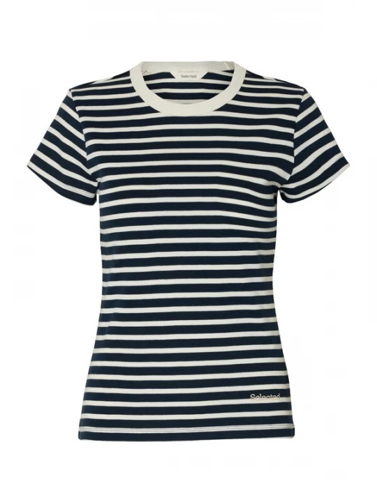 Foto van product SELECTED Shirt 'SLFMILLY' marine / wit