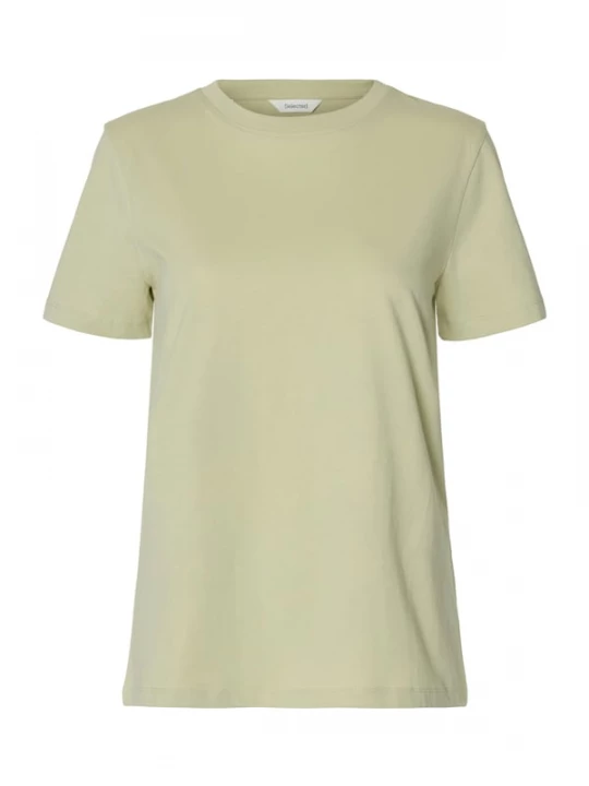 Foto van product SELECTED Shirt 'SLFMY ESSENTIAL' pastelgroen