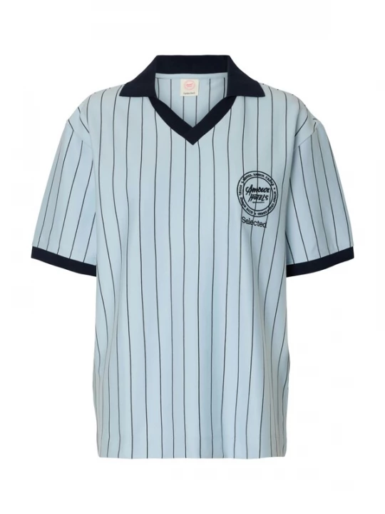 Foto van product SELECTED Shirt 'SLHJACKIE' navy / lichtblauw