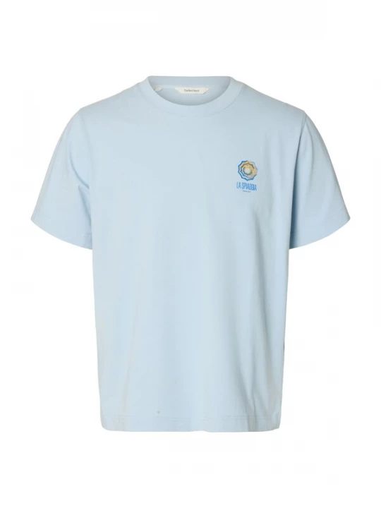 Foto van product SELECTED Shirt 'SLHMAX' blauw / lichtblauw / curry