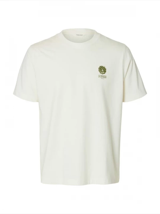 Foto van product SELECTED Shirt 'SLHMAX' crème / ecru / donkergroen