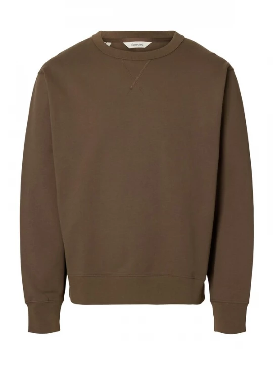 Foto van product SELECTED Sweatshirt 'SLHLUKE' chocoladebruin