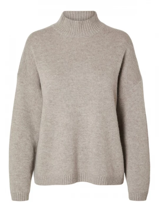 Foto van product SELECTED Trui 'SLFCILLE' beige gemêleerd