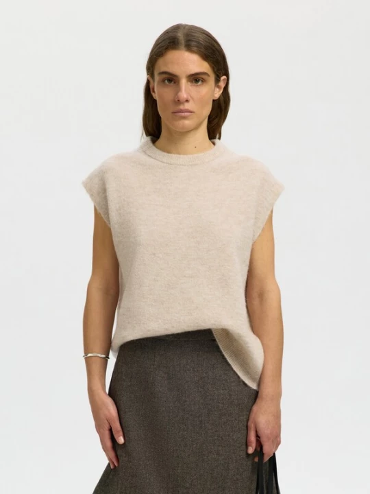 Foto van product SELECTED Trui 'SLWLULU' greige