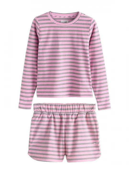 Foto van product self. Korte pyjama rosa / zwart / wit