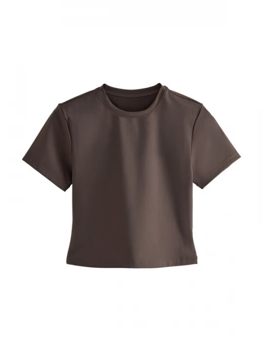 Foto van product self. Shirt chocoladebruin