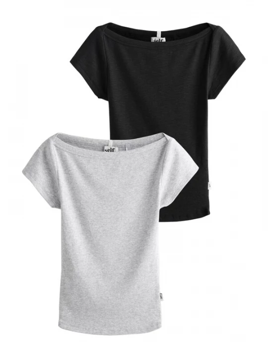 Foto van product self. Shirt grijs gemêleerd / zwart