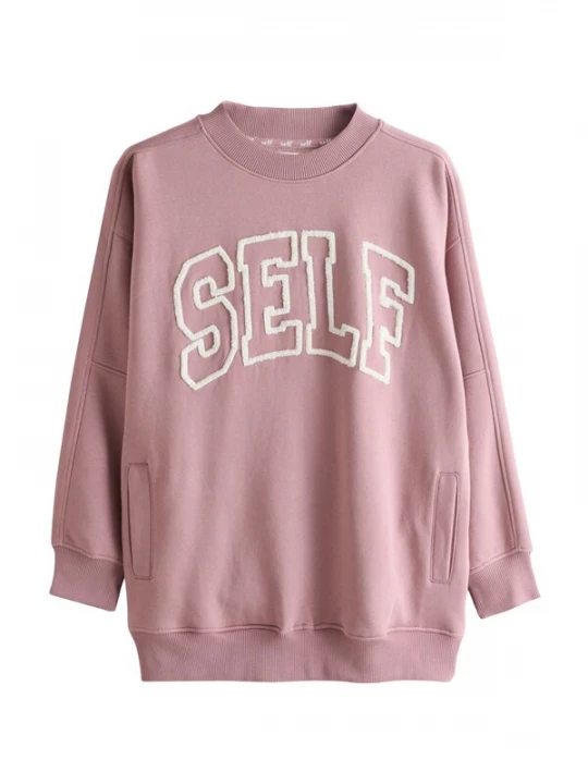Foto van product self. Sweatshirt ecru / oudroze