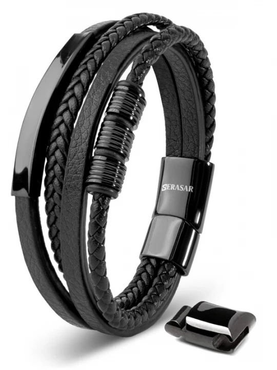 Foto van product SERASAR Armband 'Brave' zwart