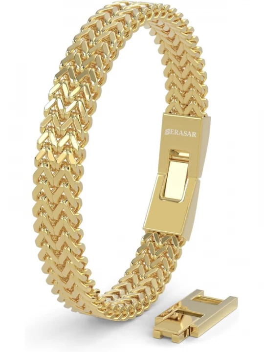 Foto van product SERASAR Armband 'Edelstahlarmband "Franco"' goud