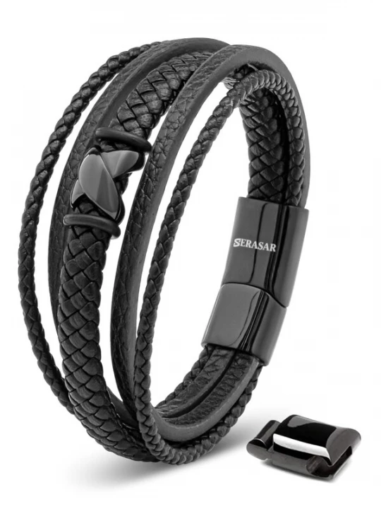 Foto van product SERASAR Armband 'Flake' zwart