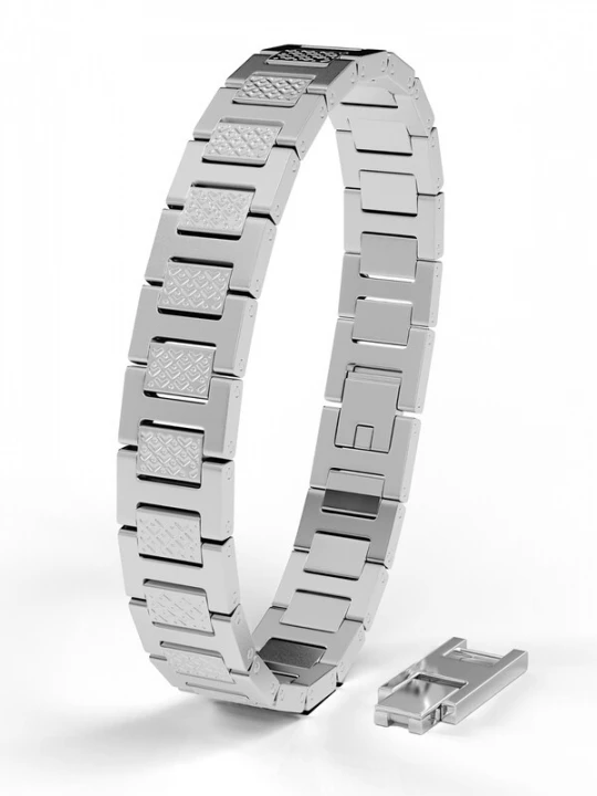 Foto van product SERASAR Armband 'Herrenarmband aus Edelstahl "Power"' zilver