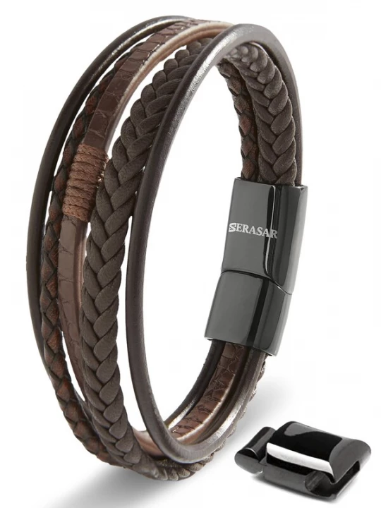 Foto van product SERASAR Armband 'Wild' bruin