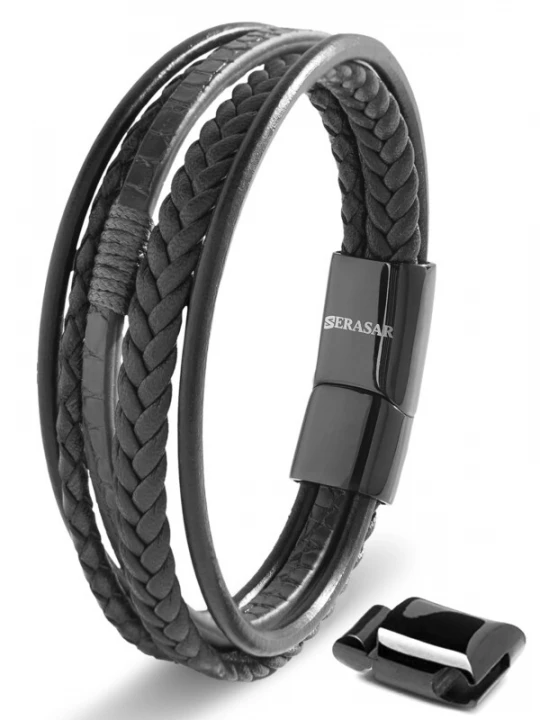 Foto van product SERASAR Armband 'Wild' zwart