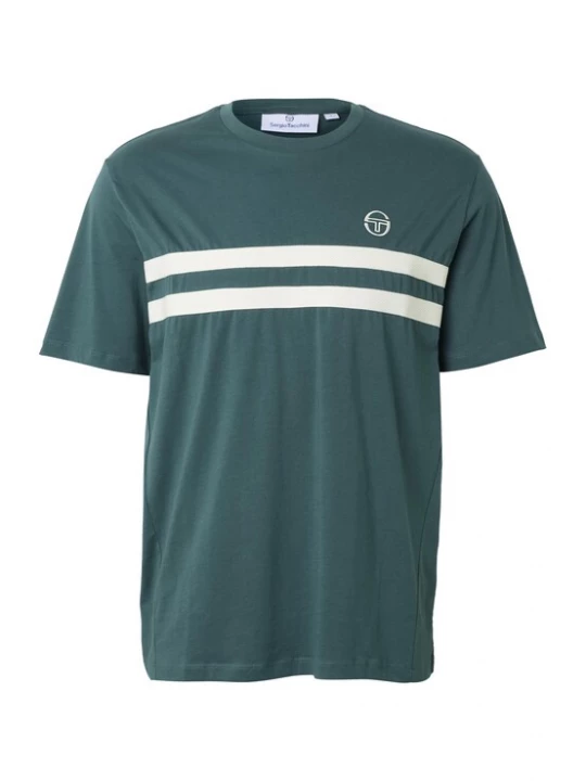 Foto van product Sergio Tacchini Shirt 'Egeo Co' cyaan blauw / wit