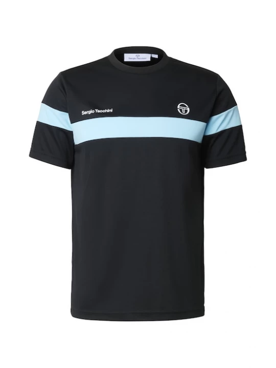 Foto van product Sergio Tacchini Shirt 'Leone' lichtblauw / zwart