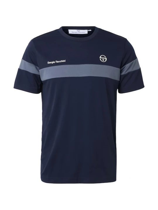 Foto van product Sergio Tacchini Shirt 'Leone' navy / hemelsblauw / wit