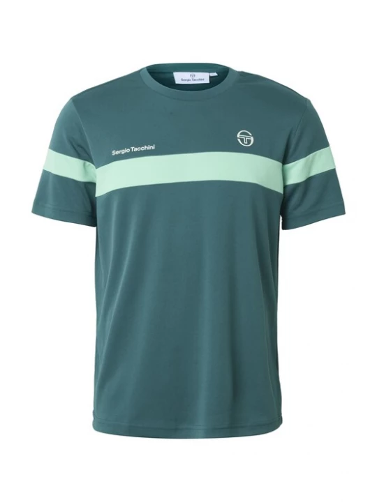 Foto van product Sergio Tacchini Shirt 'Leone' petrol / lichtgroen