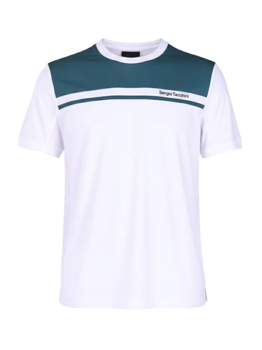 Foto van product Sergio Tacchini Shirt 'Riflesso' smaragd / wit