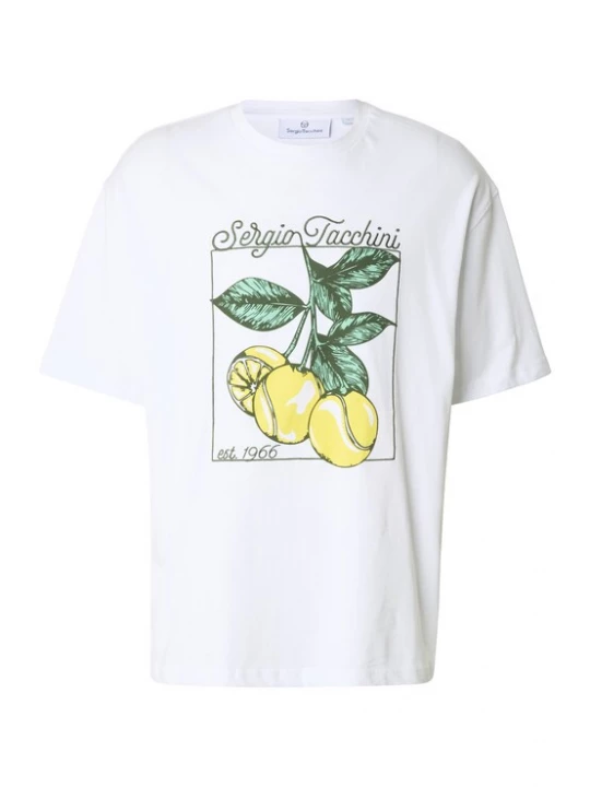Foto van product Sergio Tacchini Shirt 'Sorrento' limoen / donkergroen / wit