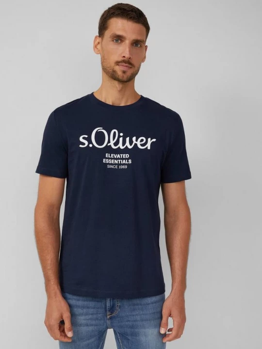 Foto van product Set van 2 jersey T-shirts met korte mouwen en ronde hals s.Oliver wit