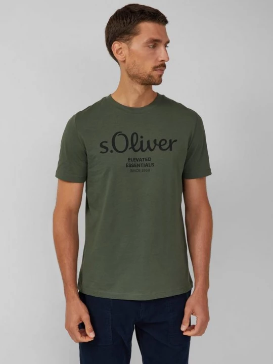 Foto van product Set van 2 jersey T-shirts met korte mouwen en ronde hals s.Oliver zwart