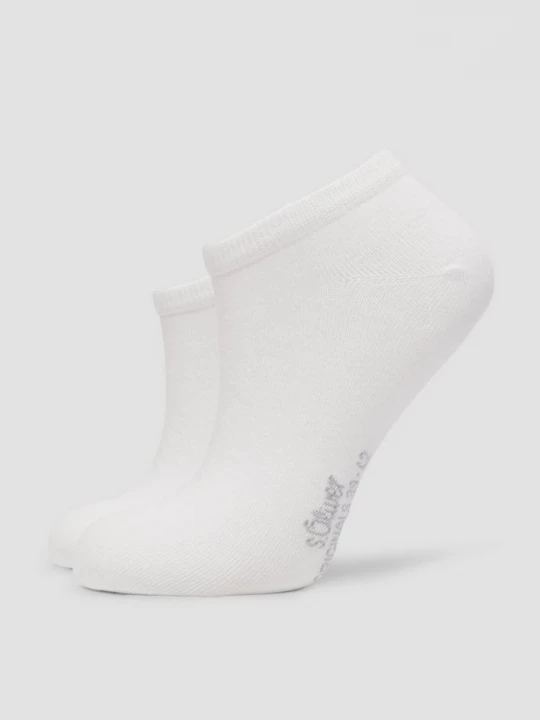 Foto van product Set van 2 paar unisex sneakersokken s.Oliver wit
