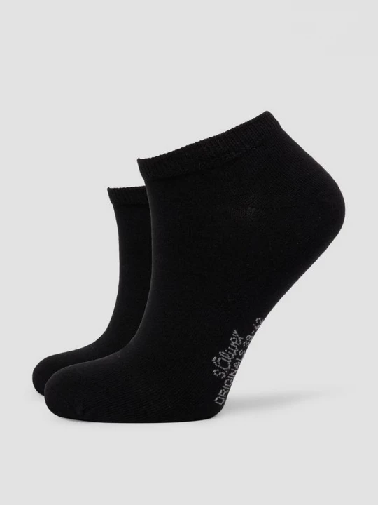 Foto van product Set van 2 paar unisex sneakersokken s.Oliver zwart