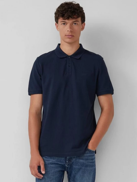 Foto van product Set van 2 polo’s van piqué met logo s.Oliver blauw