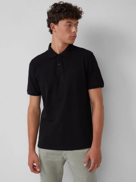 Foto van product Set van 2 polo’ van piqué met logo s.Oliver zwart
