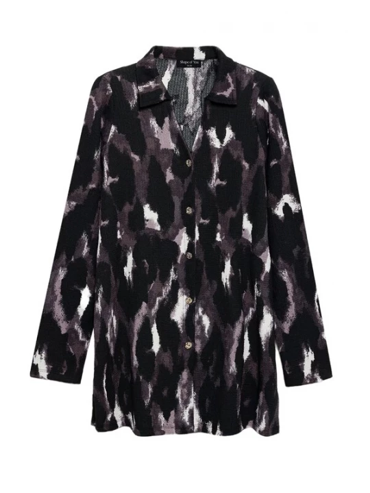 Foto van product Shape Of You Blouse donkergrijs / zwart / wit