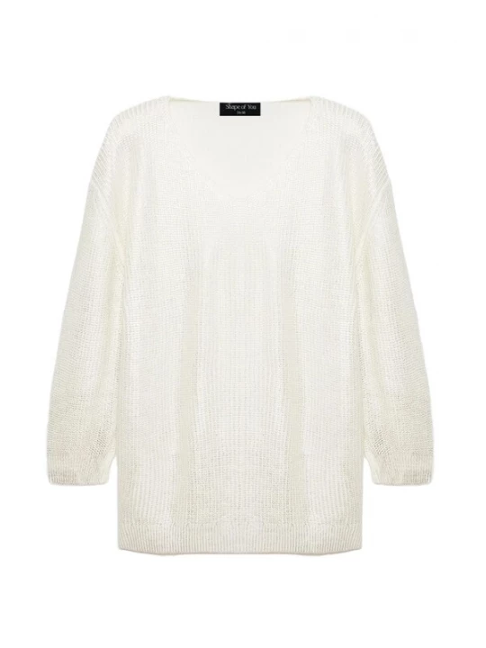 Foto van product Shape Of You Oversized trui wit