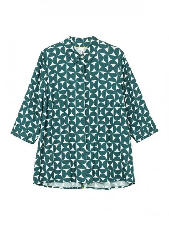 Foto van product SHEEGO Blouse donkergroen / wit