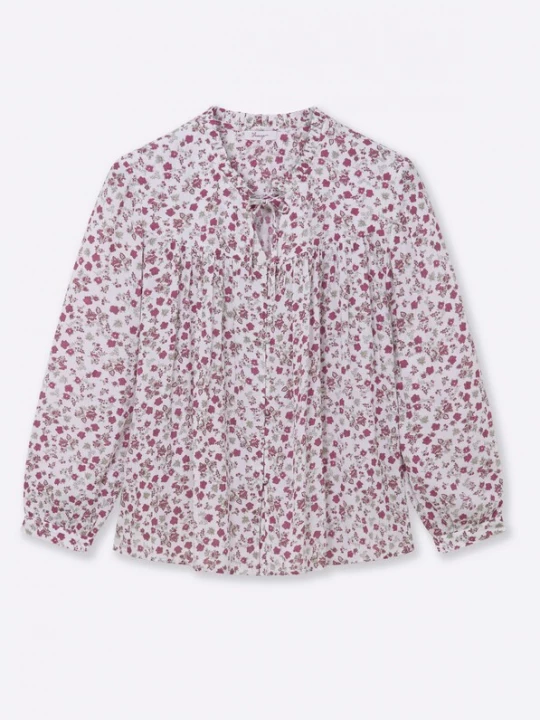 Foto van product SHEEGO Blouse ecru / grasgroen / donkerlila