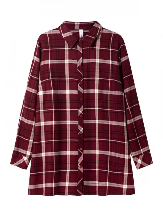 Foto van product SHEEGO Blouse grijs / wijnrood