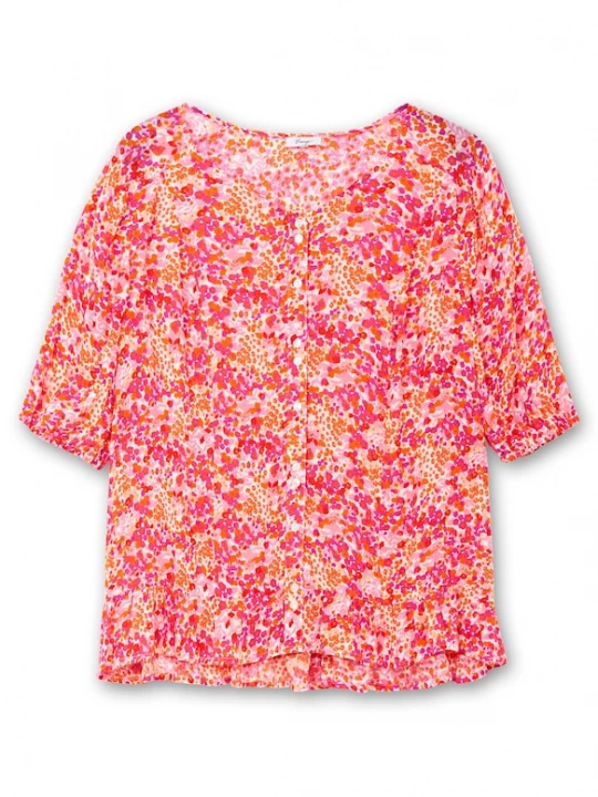 Foto van product SHEEGO Blouse lichtbeige / oranje / pink / rosé