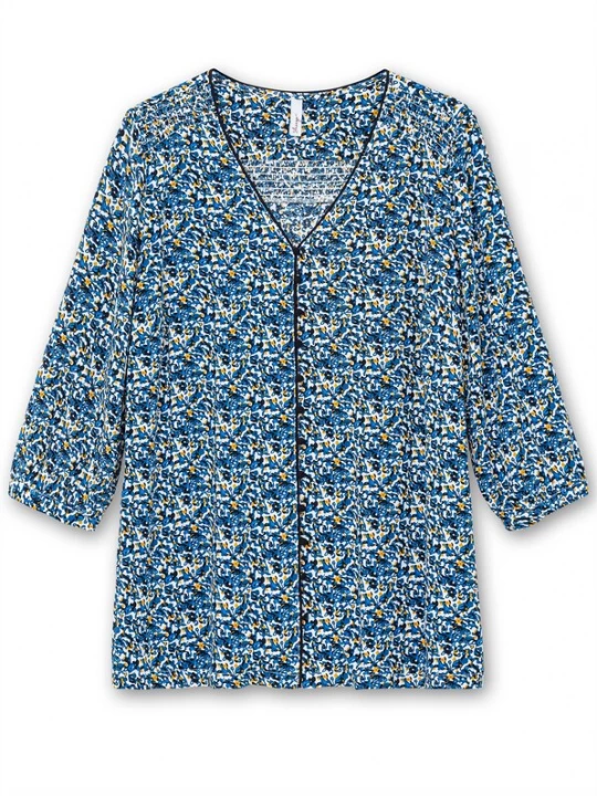 Foto van product SHEEGO Blouse navy / saffier / safraan / wit