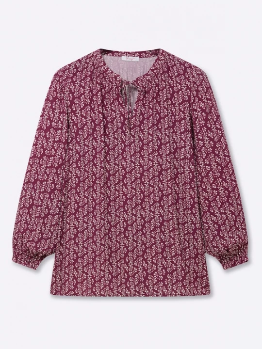 Foto van product SHEEGO Blouse wijnrood / wit