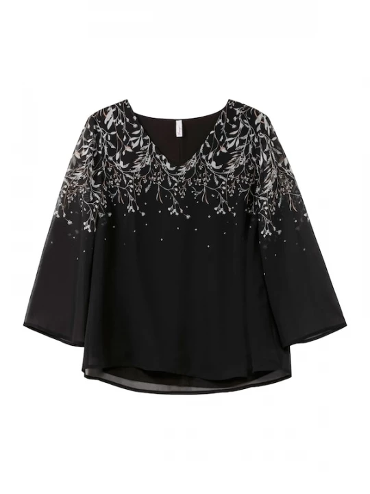 Foto van product SHEEGO Blouse zwart / wit