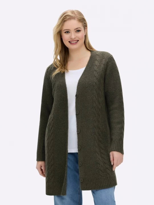 Foto van product SHEEGO Gebreid vest olijfgroen
