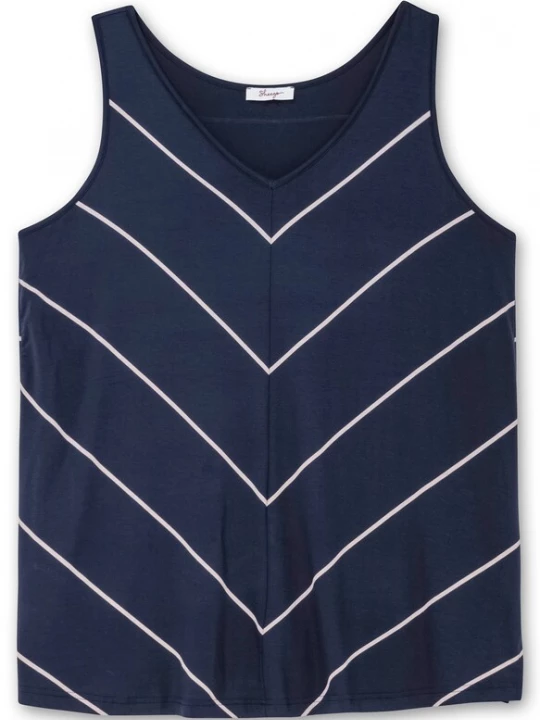 Foto van product SHEEGO Top donkerblauw / wit