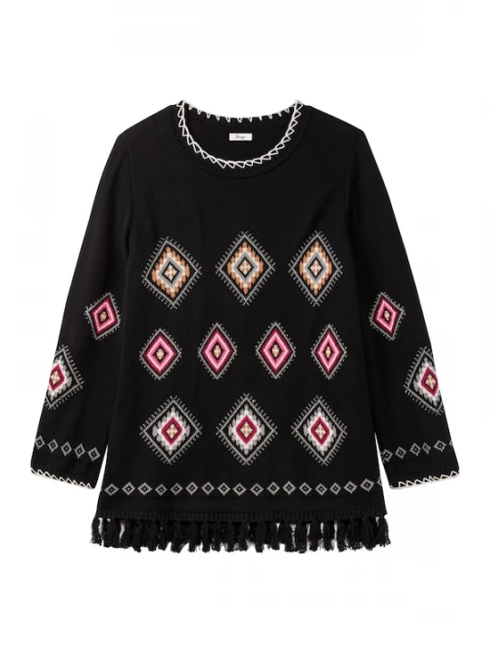 Foto van product SHEEGO Trui bruin / pink / zwart / wit