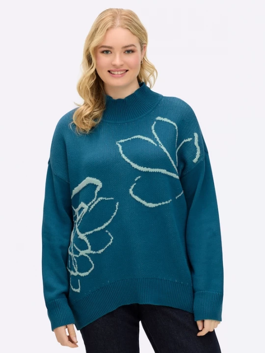 Foto van product SHEEGO Trui cyaan blauw / mintgroen